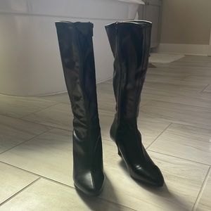 Black Knee-High Pointed Boots, size 7.5